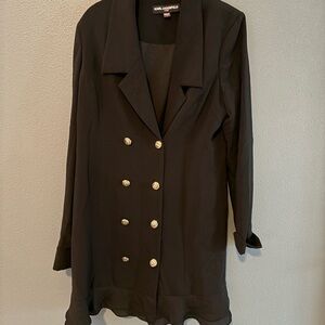 Karl Lagerfeld Black Double-Breasted Blazer